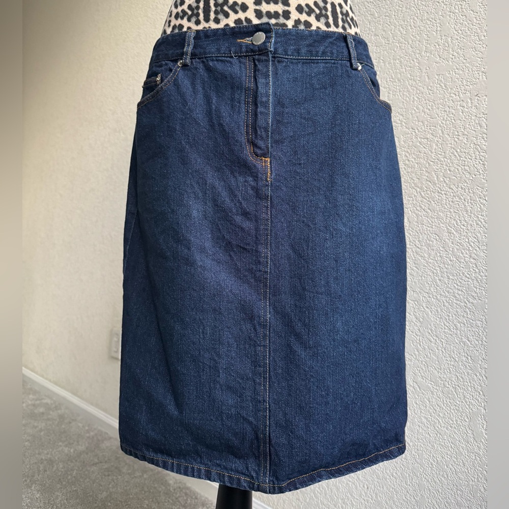 Isaac Mizrahi Denim Midi Skirt